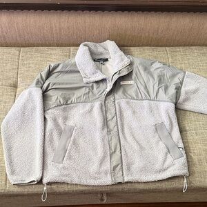 Under Armour Light Gray Sherpa Fleece Jacket